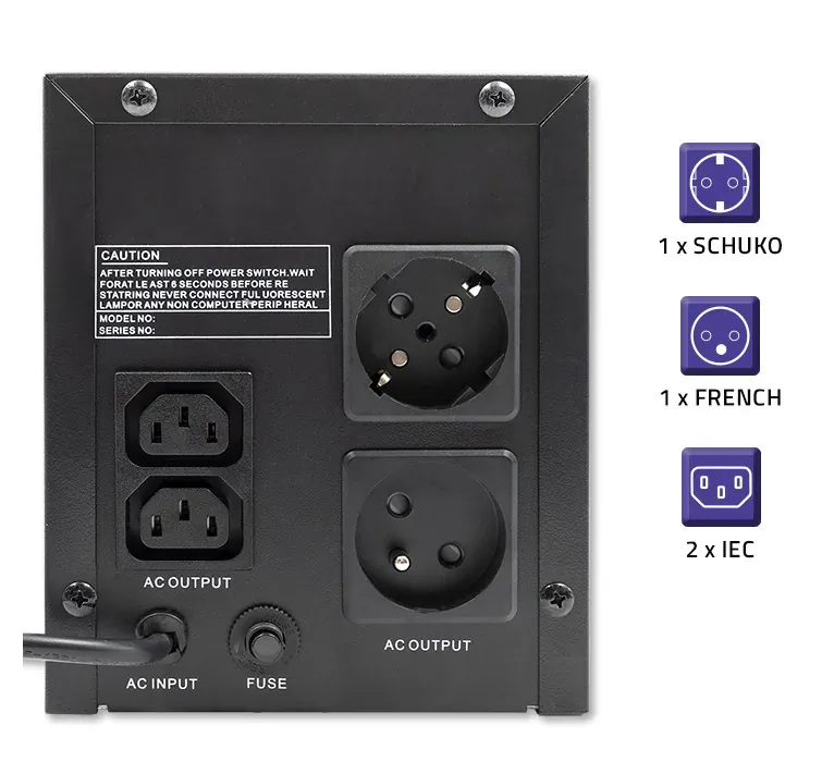 Zasilacz awaryjny UPS Qoltec Monolith 1200VA 720W