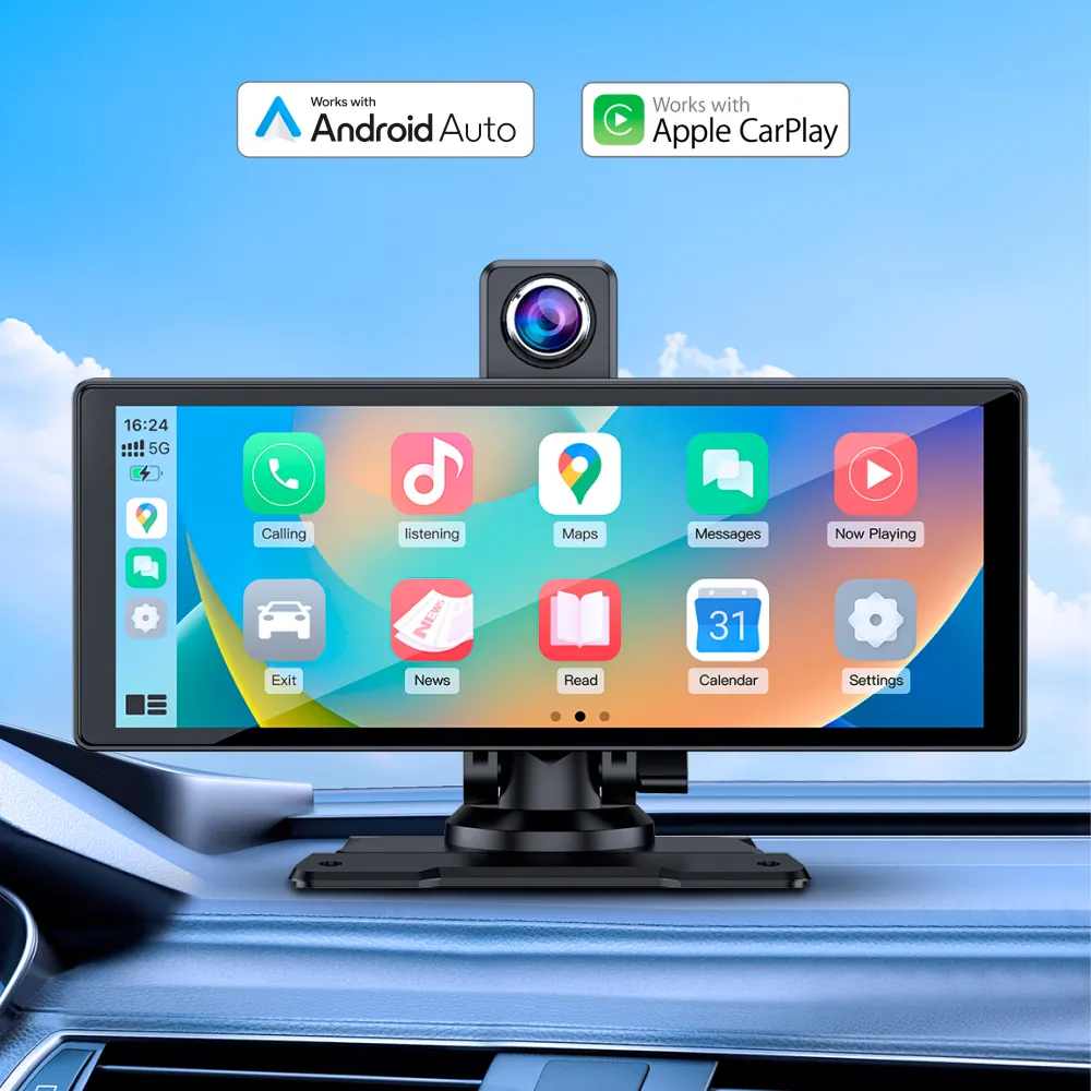Stacja multimedialna 9 cali Kruger&Matz Android Auto Apple Carplay z DVR i kamerą cofania