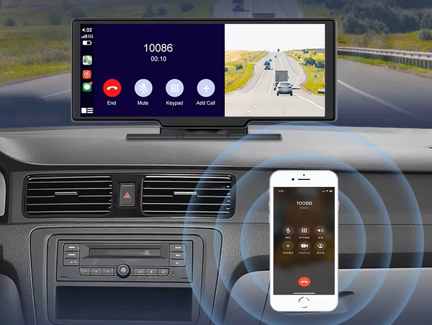 Stacja multimedialna  z wideorejestratorem bezprzewodowy CarPlay5.0 BLOW + kamera cofania