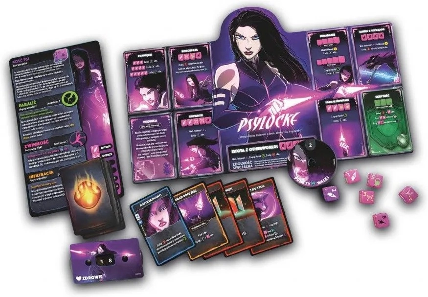 Gra karciana MARVEL DICE THRONE : ICEMAN, PSYLOCKE, STORM, WOLVERINE - Box 1 podstawa Lucky Duck Games