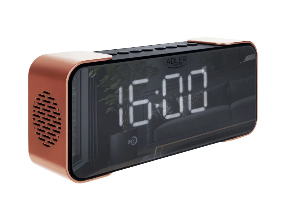 Radiobudzik bezprzewodowy Bluetooth Adler AD 1190 Copper
