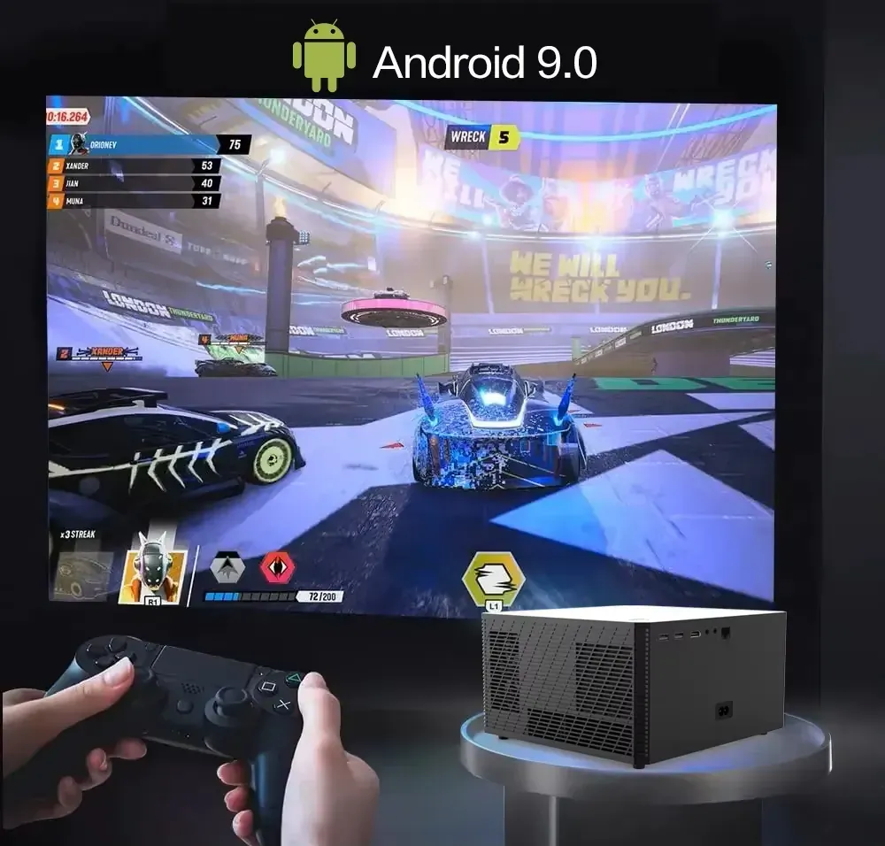 Projektor multimedialny LED rzutnik ART X8PRO WiFi Bluetooth Android 9.0 Full HD 200 cali + pilot