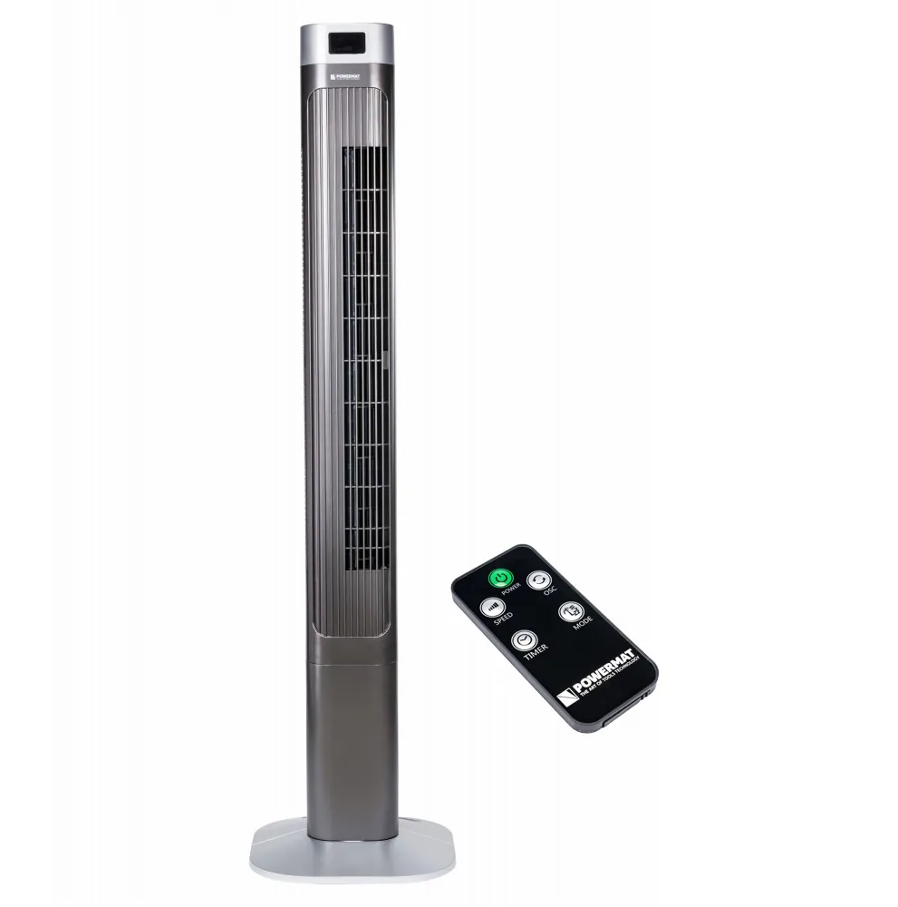 Wentylator kolumnowy 121 cm 90W Powermat Grey Tower-120 + pilot