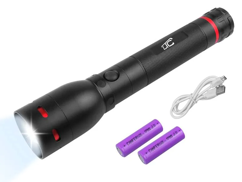 Akumulatorowa latarka ręczna LED aluminiowa LTC z funkcją powerbank