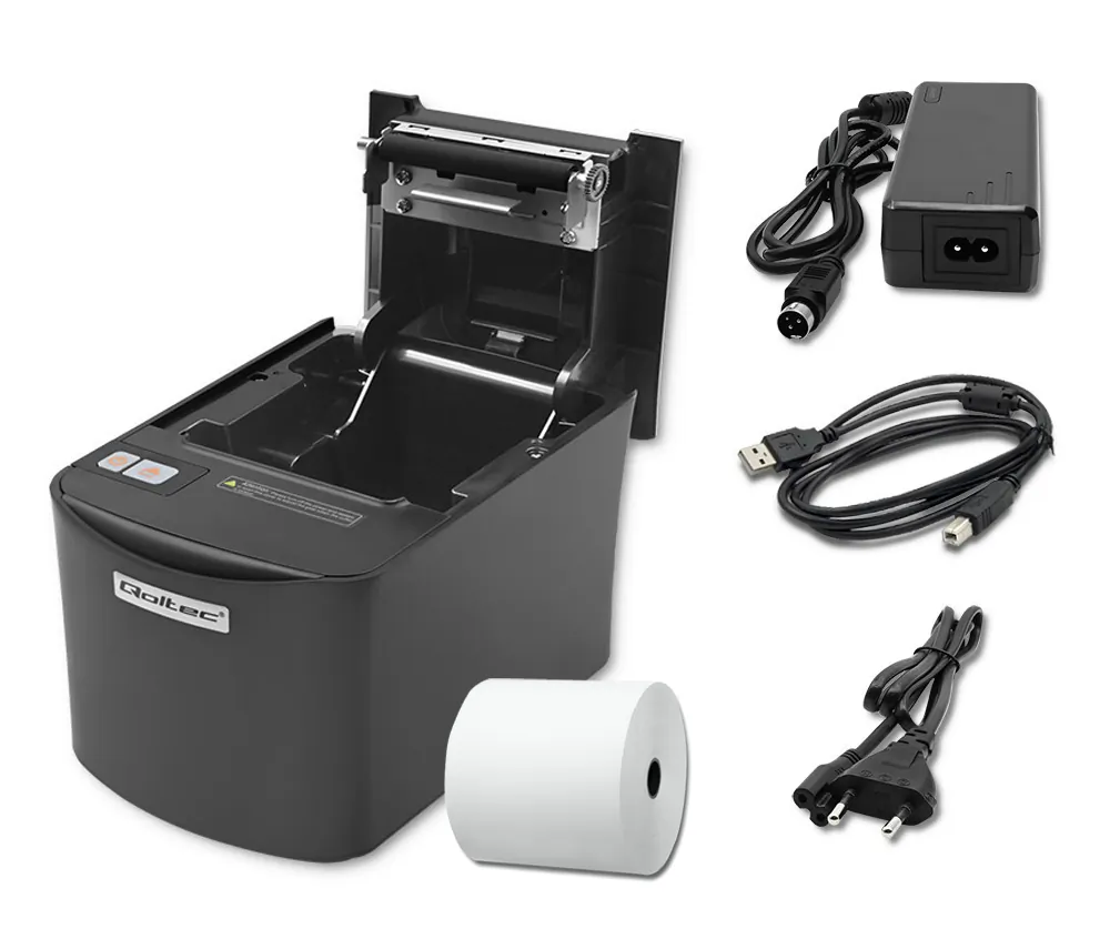 Drukarka paragonowa bonowa termiczna USB Qoltec