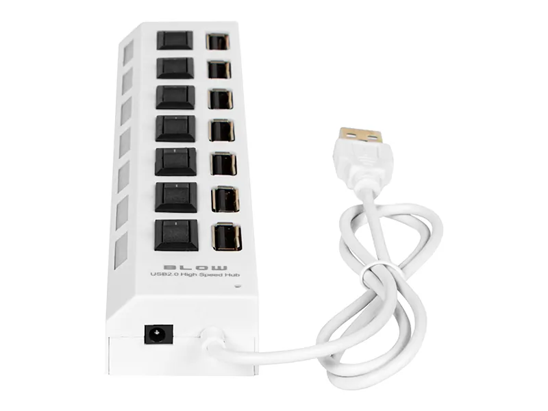 Hub adapter rozdzielacz USB na 7x USB BLOW HUB-06 biały