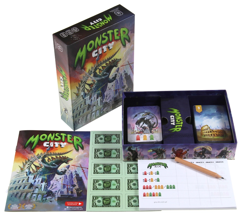 Gra karciana MONSTER CITY - Nasza Księgarnia