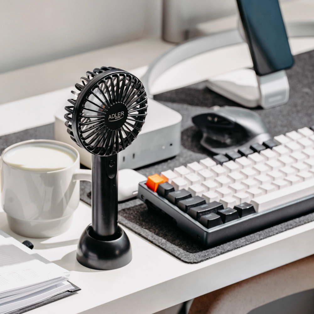 Mini wentylator ręczny przenośny Adler AD 7338 ładowanie USB