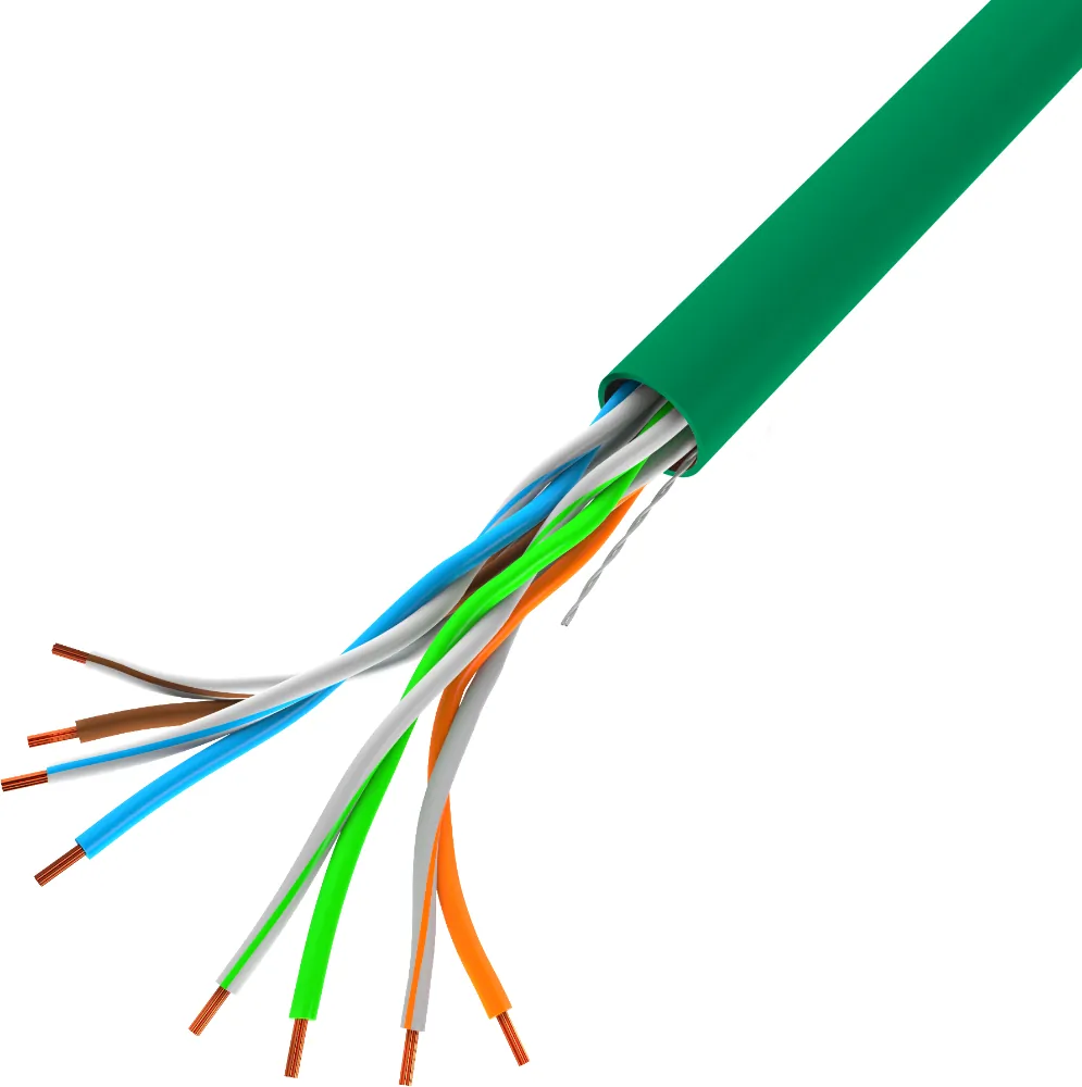 Kabel sieciowy LAN UTP ethernet skrętka RJ45 305m KAT-5E DRUT CCA zielony Lanberg