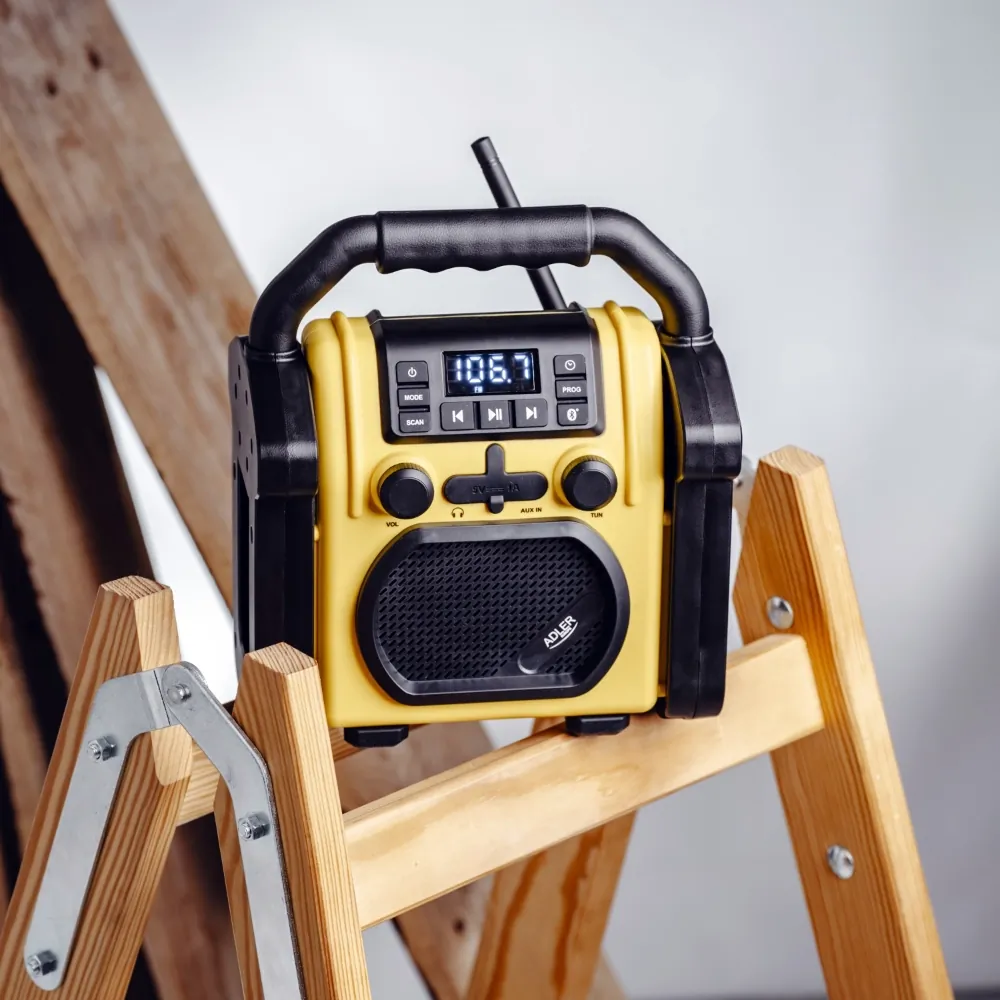 Radio budowlane FM przenośne Adler AD 1911 Bluetooth AUX