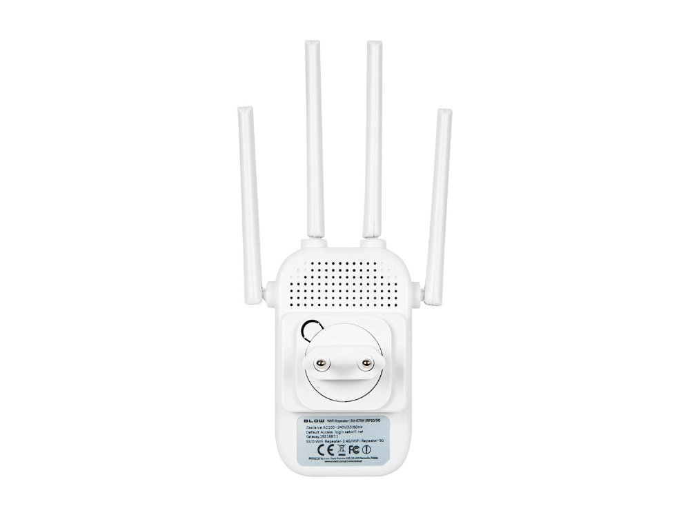 Wzmacniacz sygnału Wi-Fi repeater 2,4GHz/5GHz RP-10 BLOW