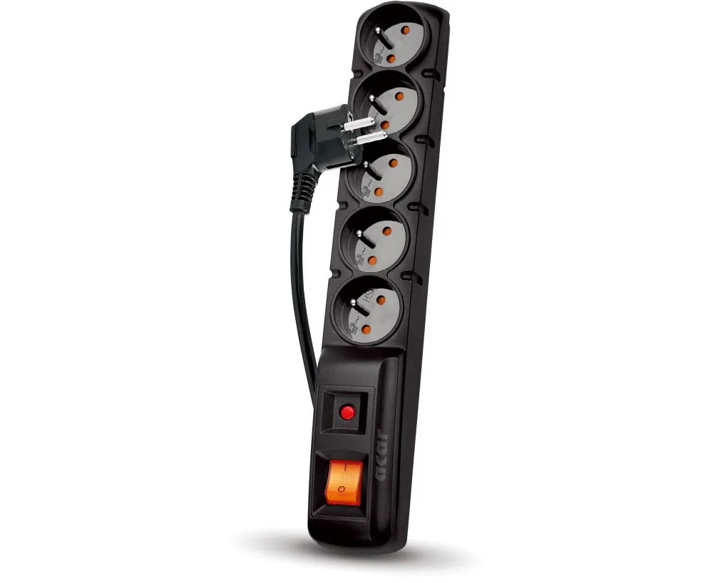 Listwa zasilająca ACAR F5 1m 5X 230V PL czarna