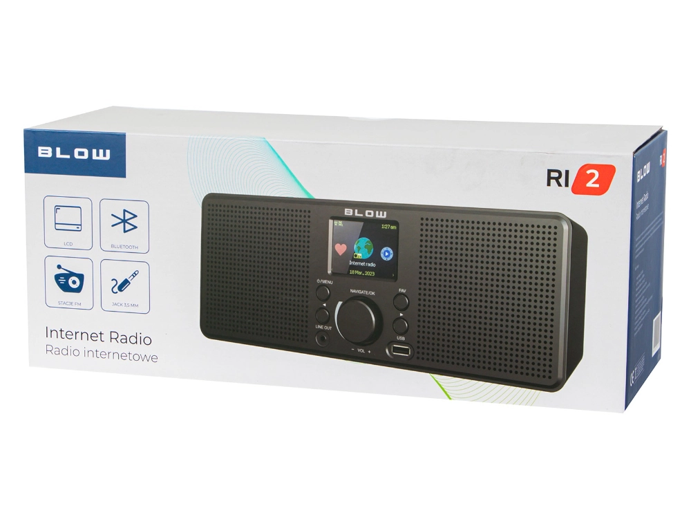 Radio FM sieciowe internetowe WiFi BLOW RI2 USB