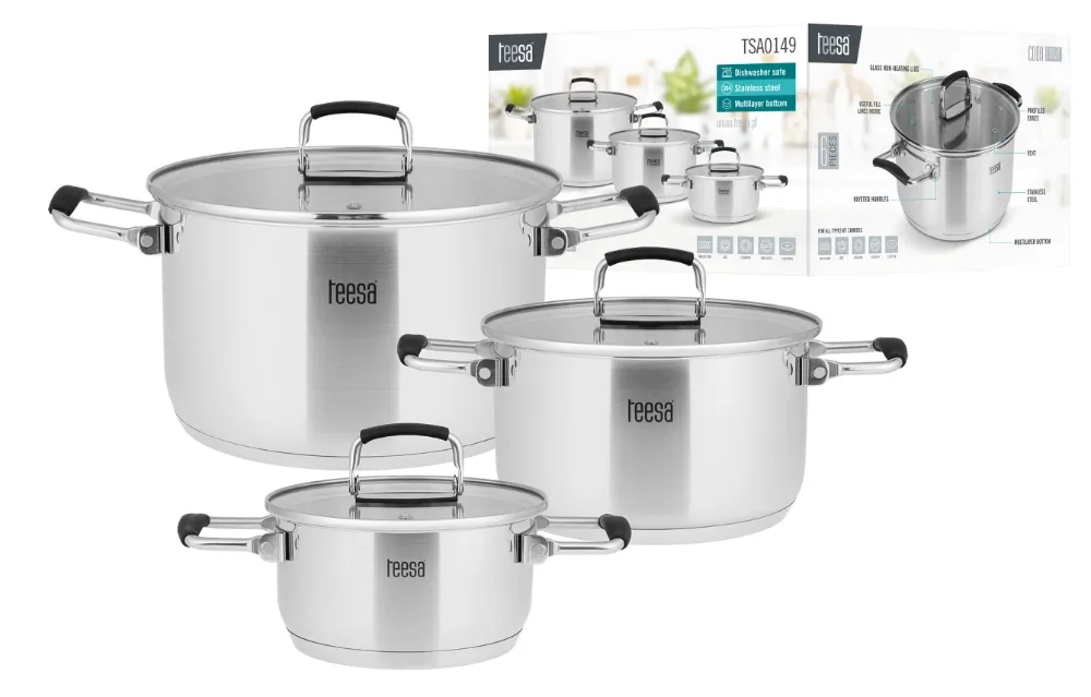 Zestaw garnków 6 elementów TEESA COOK PRIME