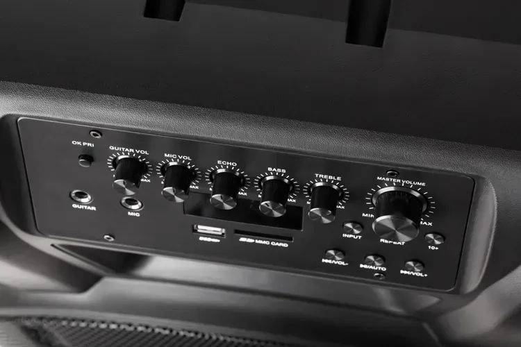 Głośnik aktywna kolumna głośnikowa Bluetooth Krüger&Matz 40W SD USB FM + 2 mikrofony bezprzewodowe + pilot