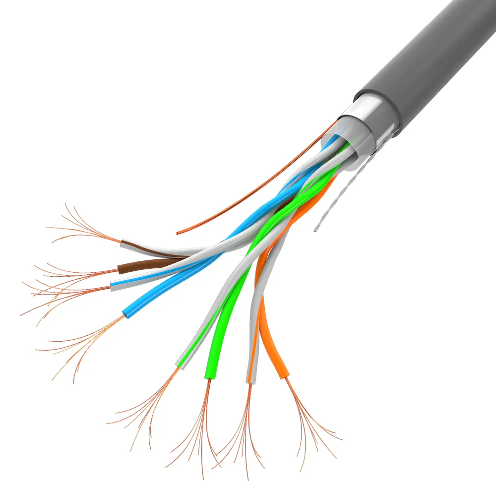 Kabel sieciowy LAN FTP ethernet skrętka RJ45 305m KAT-5E LINKA CCA ekranowany szary Lanberg