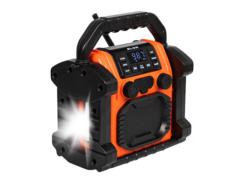 Radio budowlane przenośne BLOW RA14 analogowe AM/FM Bluetooth USB AUX SD