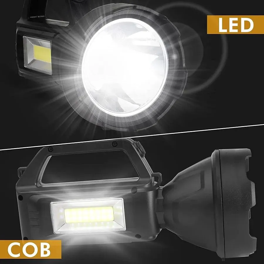 Akumulatorowa latarka ręczna solarna LTC szperacz LED 500lm powerbank