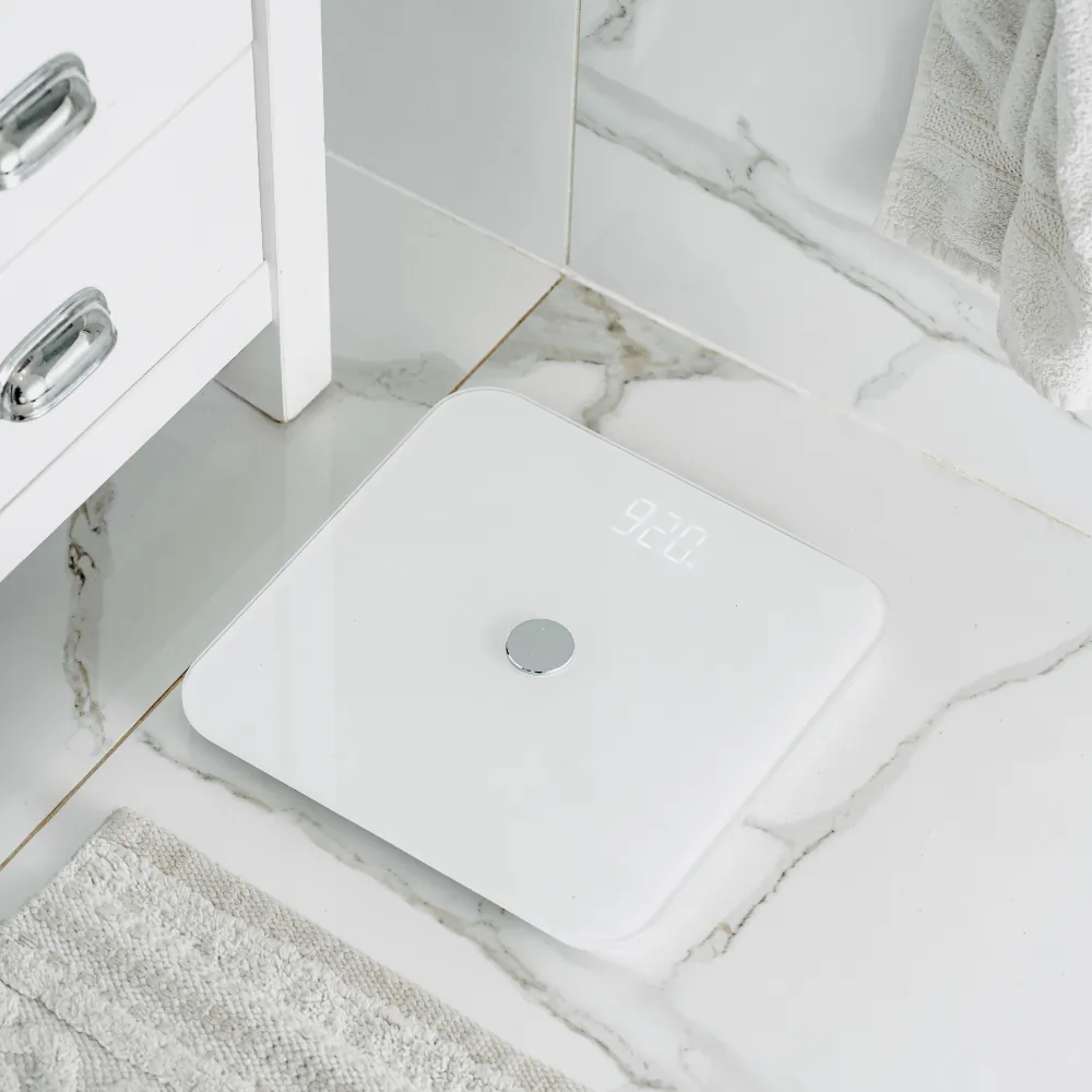 Waga łazienkowa analityczna Adler AD 8187 udźwig do 180 kg aplikacja FitGo - biała