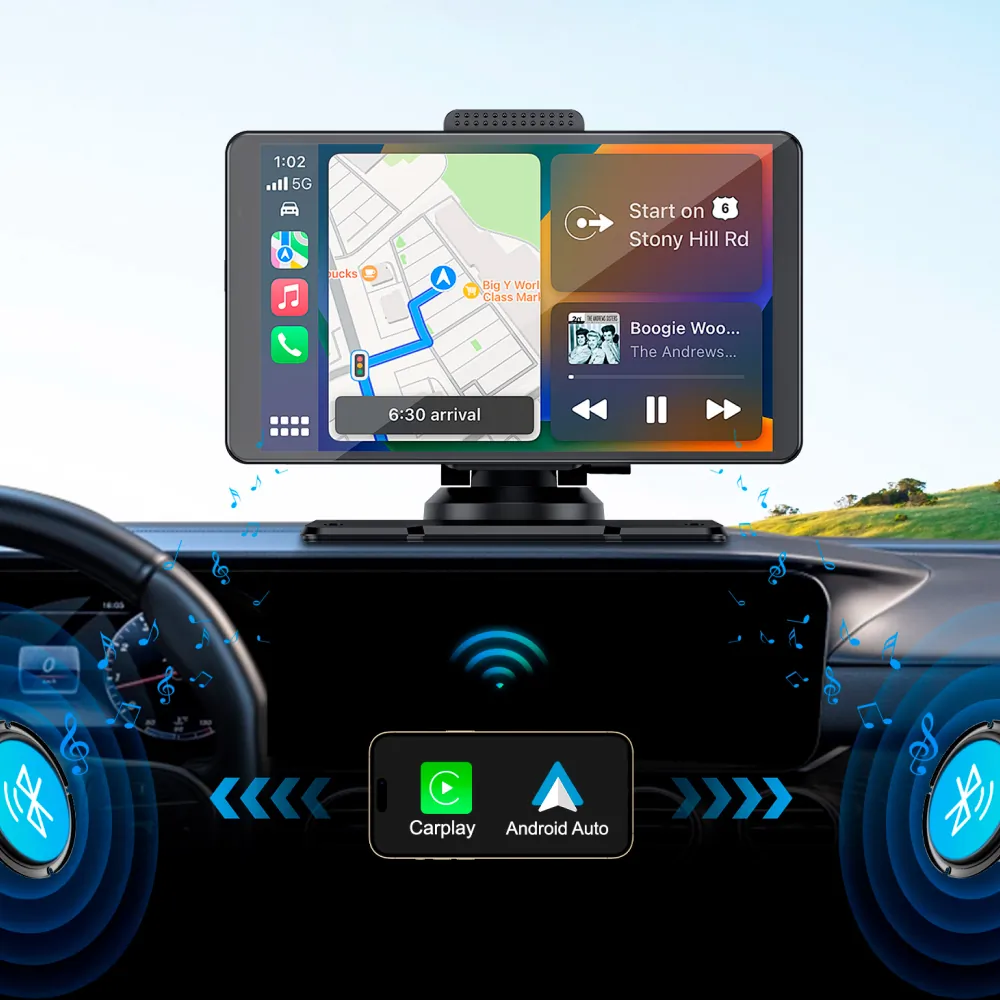 Stacja multimedialna 7 cali Kruger&Matz Android Auto Apple Carplay z kamerą cofania