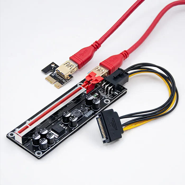 Riser PCI-E Qoltec 1x-16x USB 3.0 ver. 010S SATA / PCI-E 6pin