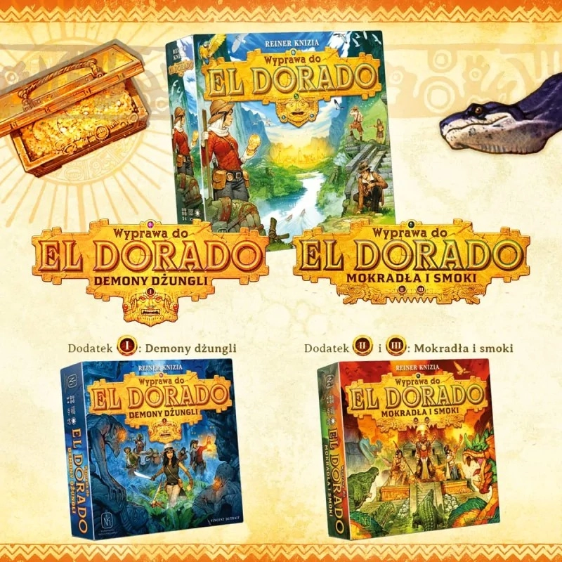 Gra planszowa WYPRAWA DO EL DORADO: MOKRADŁA I SMOKI - dodatek - Nasza Księgarnia