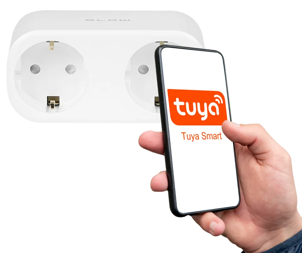 Inteligentne gniazdko podwójne sterowane WiFi programator czasowy