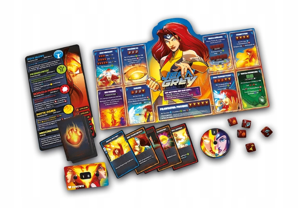 Gra karciana MARVEL DICE THRONE : CYCLOPS, GAMBIT, JEAN GRAY, ROGUE- Box 2 Lucky Duck Games