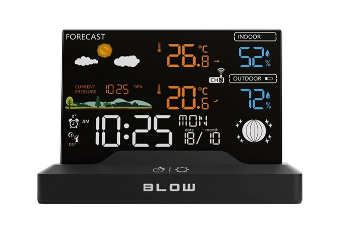 Stacja pogodowa bezprzewodowa BLOW WS104 czarna