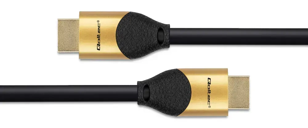 Kabel HDMI v2.1 Qoltec Ultra high speed 8K 60Hz 30AWG GOLD Ethernet 1m
