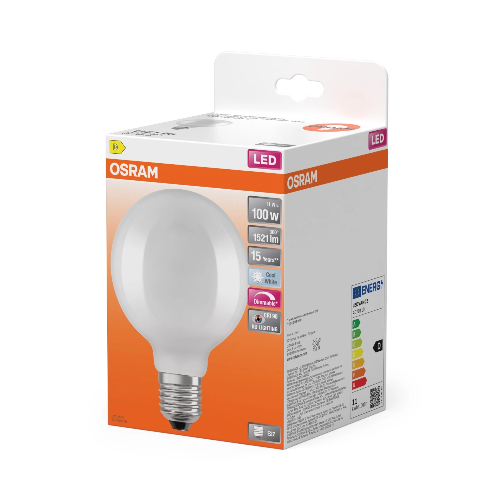 Żarówka LED filament ściemnialna E27 OSRAM 11W 4000K barwa neutralna