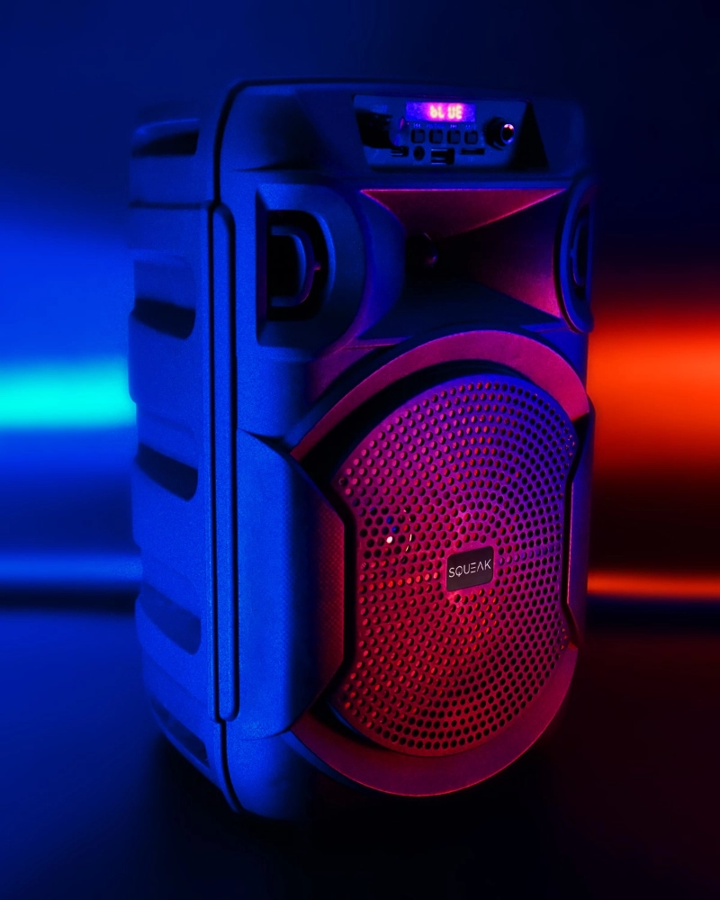 Głośnik bluetooth przenośny Squeak PulseTower radio FM USB-C AUX 35W