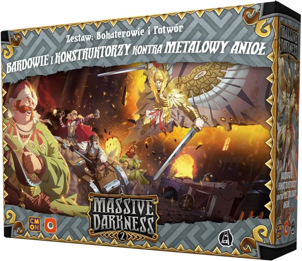 Gra planszowa MASSIVE DARKNESS 2: Bardowie i konstruktorzy vs Metalowy Anioł - dodatek - Portal Games