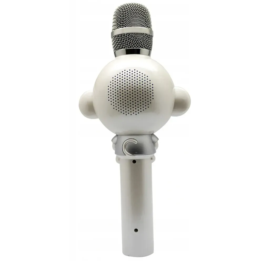 Zestaw dla dzieci mikrofon z głośnikiem bluetooth Forever Animal AMS-100 małpka biały + aparat fotograficzny różowy