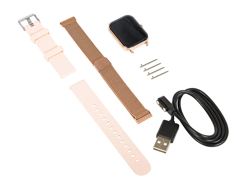 Zegarek damski smartwatch BLOW X16 z funkcją rozmowy różowy + dodatkowy pasek