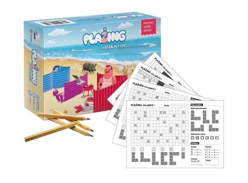 Gra Planszowa PLAŻING: ROLL & WRITE - podstawa - Smart Flamingo