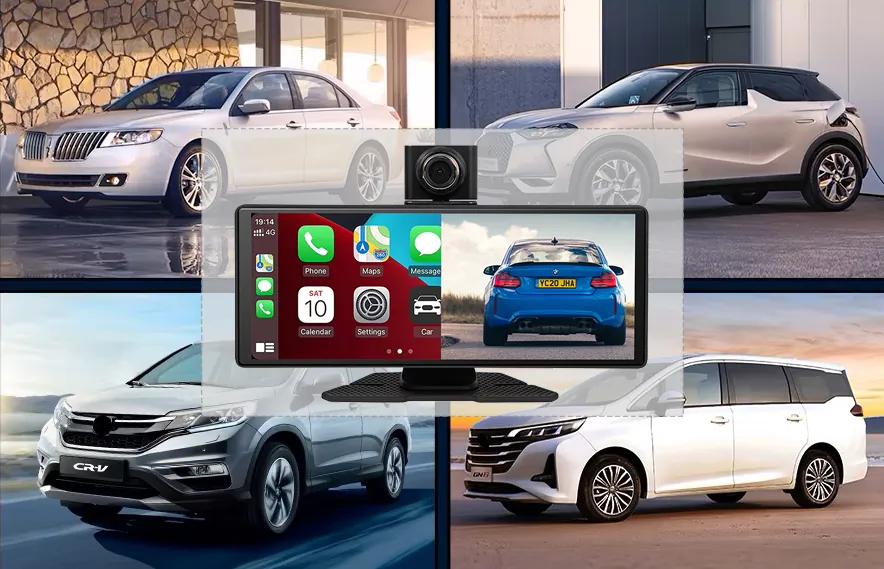 Stacja multimedialna  z wideorejestratorem bezprzewodowy CarPlay5.0 BLOW + kamera cofania