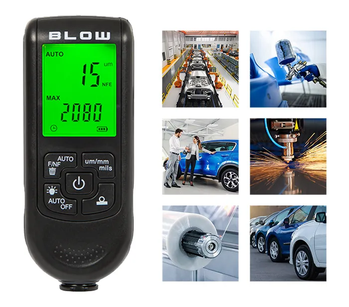Miernik grubości lakieru z wyświetlaczem LCD BLOW 0 ~ 2000um