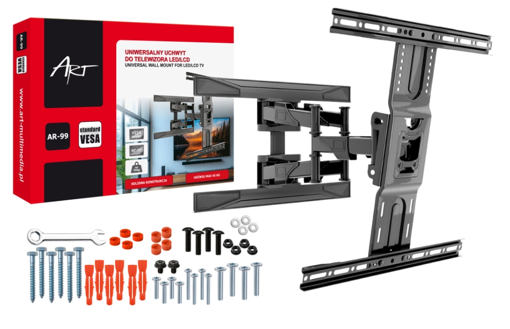 Uchwyt naścienny uniwersalny wieszak do TV LCD/LED 40-75