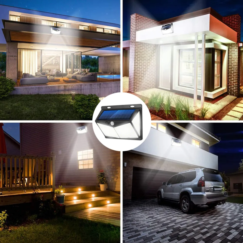 Lampa ścienna solarna LED LTC 40W z czujnikiem ruchu i zmierzchu