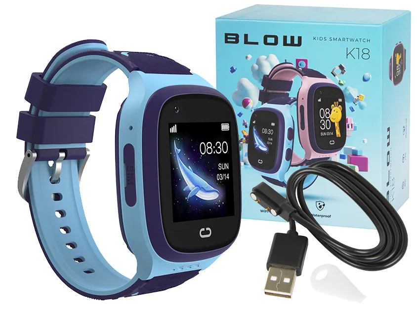 Zegarek smartwatch BLOW KIDS K18 rozmowy wideorozmowy 4G GPS niebieski
