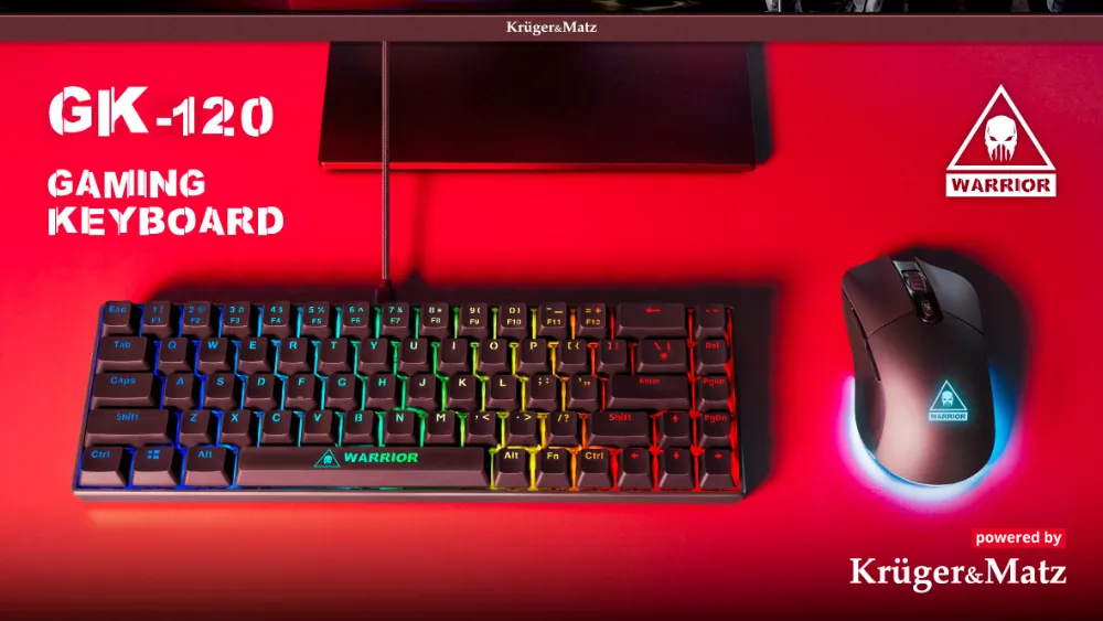 Klawiatura gamingowa mechaniczna Kruger&Matz Warrior GK-120 RGB podświetlana