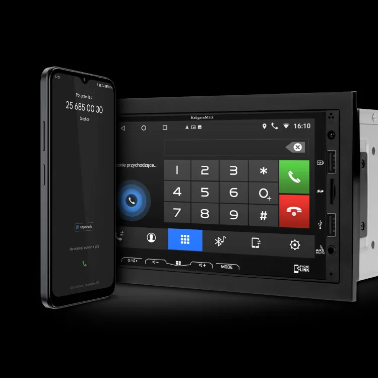 Radio samochodowe 7'' 2DIN Kruger&Matz KM2008 Bluetooth Android GPS Wi-Fi 2xUSB AUX SD RDS