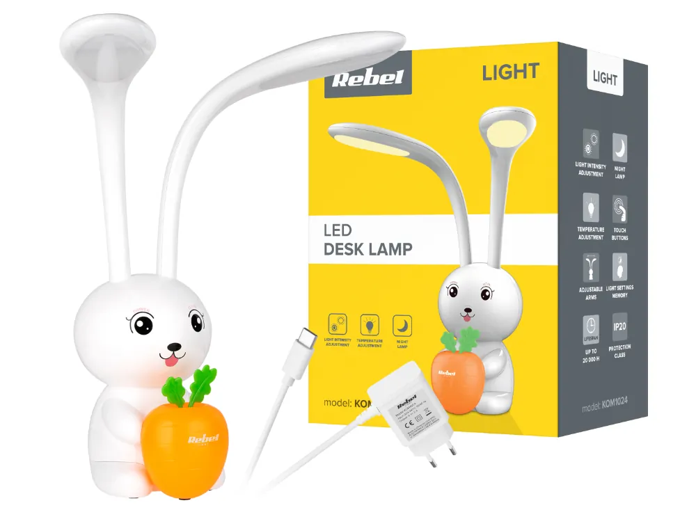 Lampka biurkowa LED dla dzieci Rebel królik