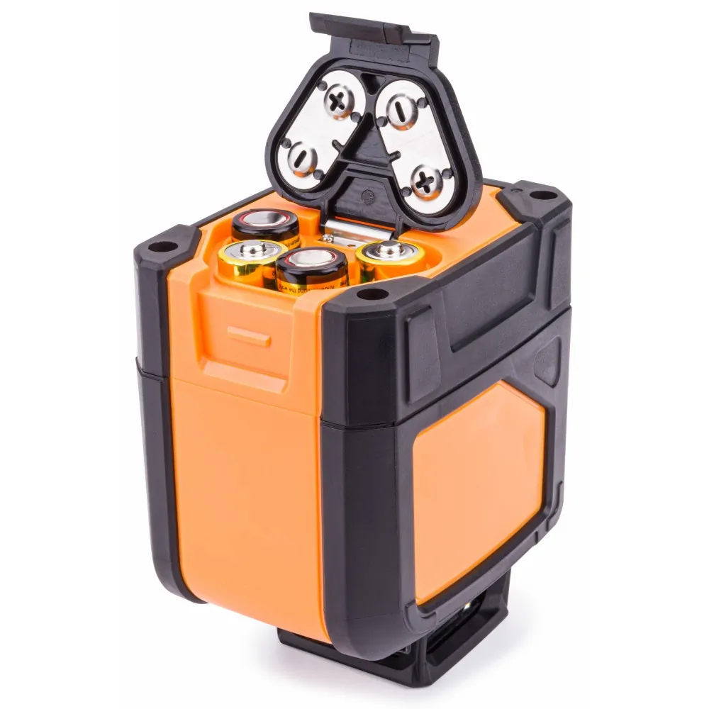 Poziomica laserowa laser krzyżowy 360° 2 linie Powermat PM-PLK-360T + statyw i futerał