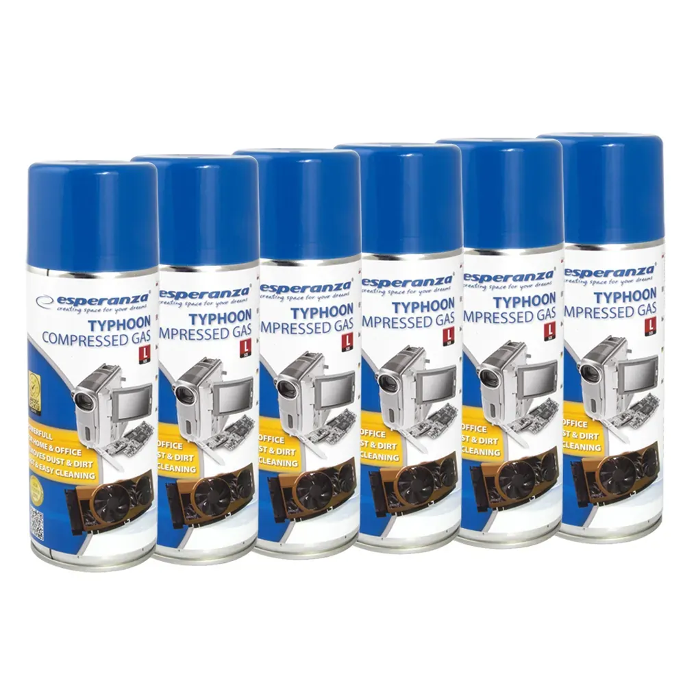 Sprężone powietrze gaz Esperanza 400 ml zestaw 6 szt