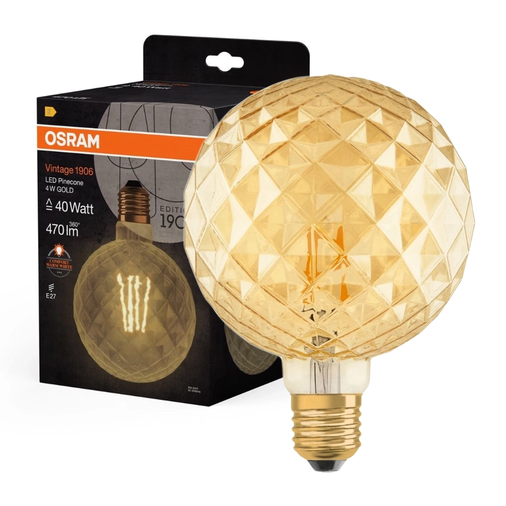 Żarówka retro LED ozdobna filament 4W E27 2400K ciepło biała OSRAM Vintage 1906