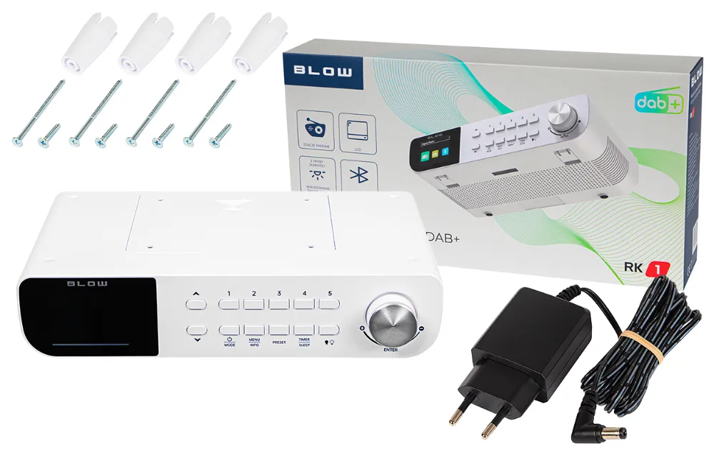 Radio kuchenne FM/DAB+ BLOW RK1 Bluetooth białe