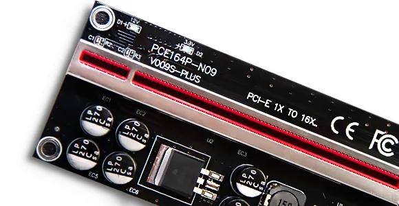 Riser PCI-E Qoltec 1x-16x USB 3.0 ver. 009S Plus SATA / PCI-E 6pin