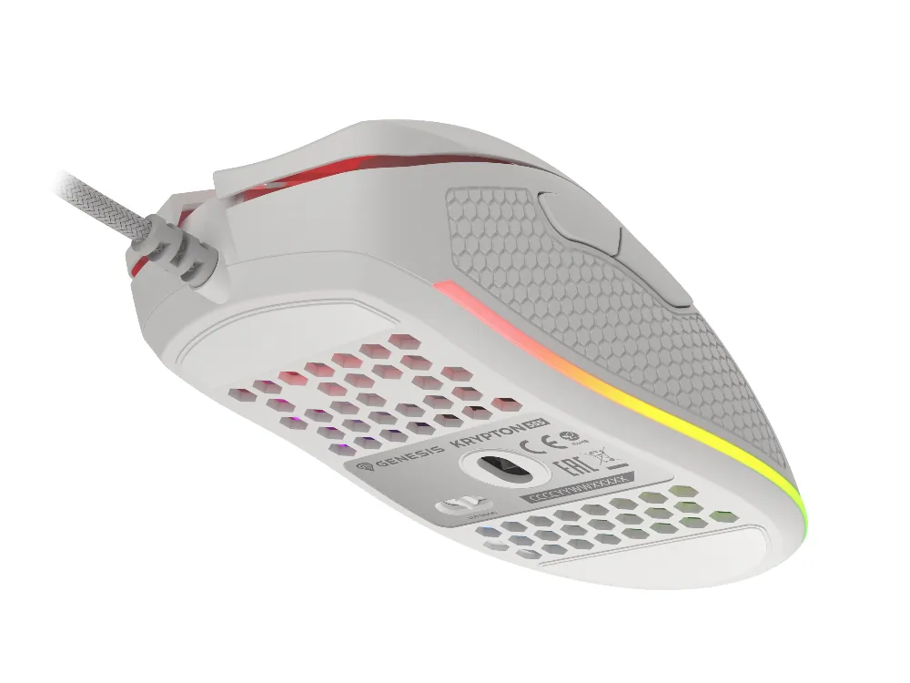 Mysz gamingowa podświetlana GENESIS KRYPTON 555  RGB dla graczy 8000DPI + oprogramowanie